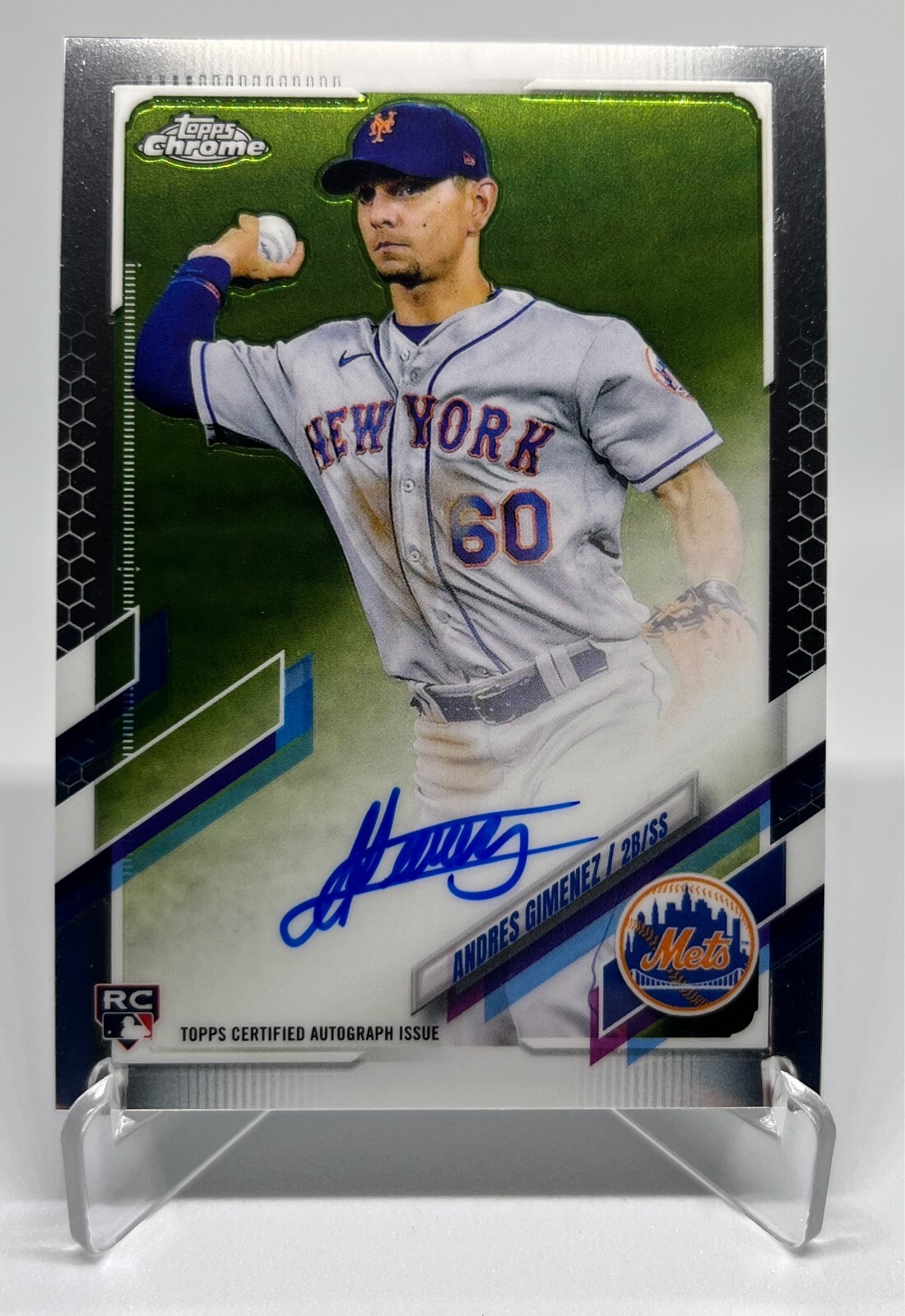 2021 Topps Chrome #RA-AG NYM Andres Gimenez RC Rookie Autograph