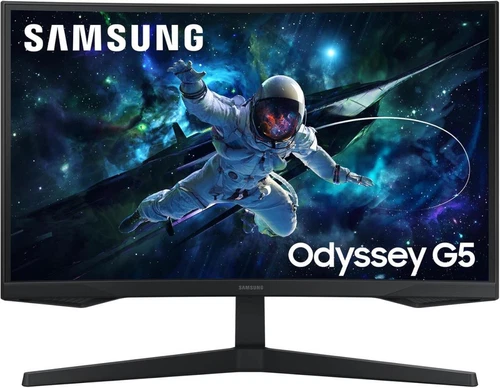 Samsung Odyssey G55C Curved Gaming Monitor 27 Zoll Bildschirm VA-Panel schwarz