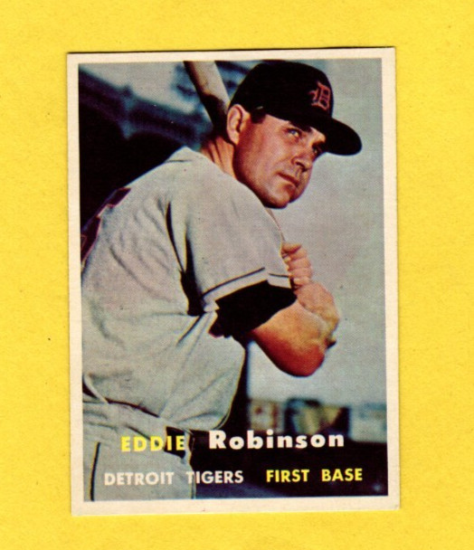 1957 Topps Eddie Robinson #238 Detroit Tigers NEAR MINT+ FREE SHIPPING