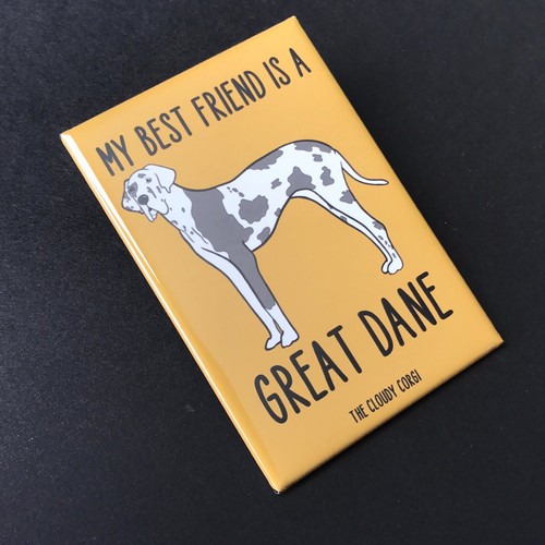 Great Dane Dog Magnet Best Friend Cartoon Pet Art Gifts and Home Decor - Picture 3 of 12