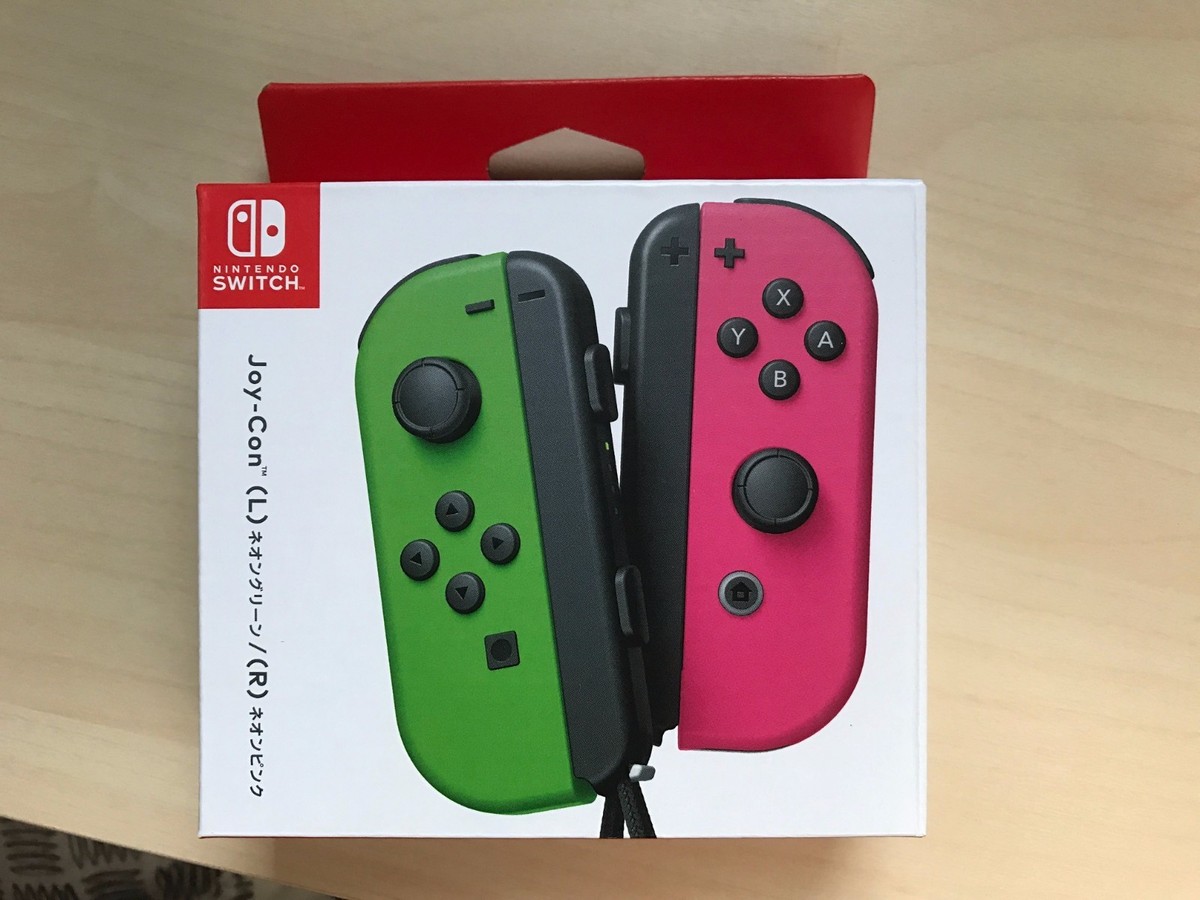 Nintendo Switch Joy-Con Controller Neon Green (L) and Pink (R