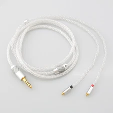 Solid Pure Silver 8Core Upgrade Headphone Cable for MMCX Sennheiser IE300 IE900