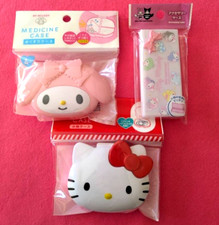 Sanrio Accessory Pill Case 3PC Hello Kitty My Melody Japan Kawaii New