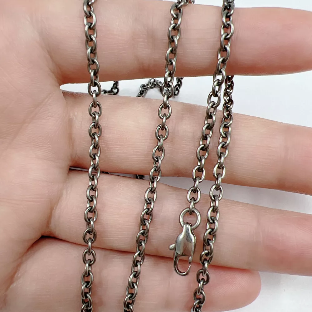 Men's Titanium Steel Fade Cuban Chain Necklace Men's Trendy - Temu