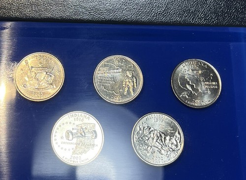 2002 UNITED STATES MINT 5 COIN STATE QUARTER SET in LUCITE PAPERWEIGHT in OGP - Picture 9 of 9
