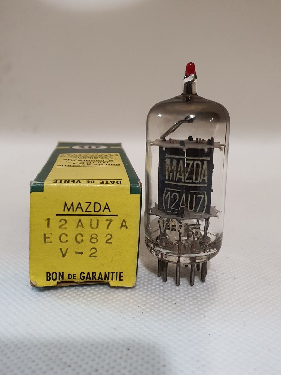 Mazda Brimar ECC82 12AU7 Long Plate Square Getter Valve Tube Mazda Brimar ECC82 12AU7 Long Plate Square Getter Valve Tube