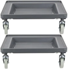 2 PACK Commercial Restaurant Dishwasher Dish Glass Rack Dolly Cart Full Size