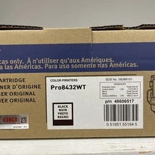 Okidata Pro8432WT P/N 46606517 Black Genuine Toner Cartridge OKI 8432