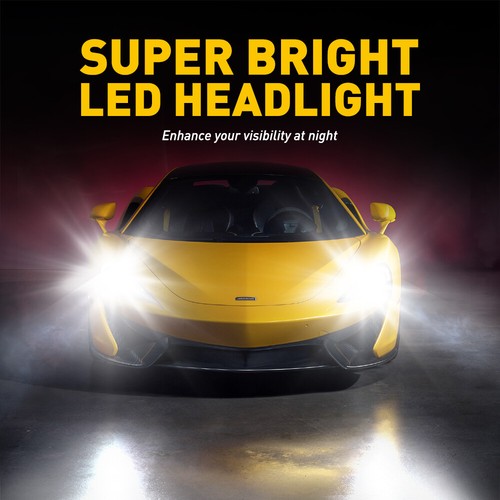 4x Combo 9005+H11 LED Headlights High Low Beam Fog Bulbs Kit White Bright Lamps - Picture 4 of 23