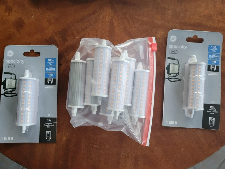 GE 100-Watt Equivalent R7S 118MM (appx. 5") Base LED Light Bulb, - TEN (10) - Image 2 of 3