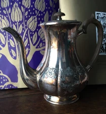Vintage Cooper Brothers & Sons Ltd - Silver Plated EPNS Stylish Coffee Pot ~ 9”
