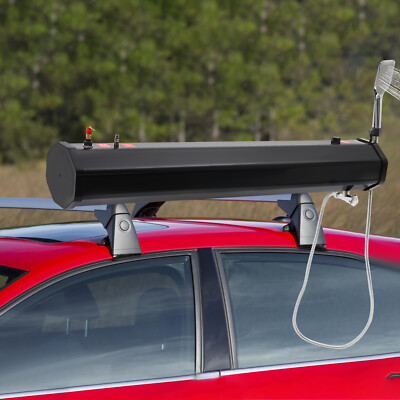 30L Portable Water Tank Camping Roof Rack Mounted Water Supply Shower Kit 60 