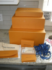HUGE LOT Authentic Louis Vuitton Shoe/purse Boxes Empty Gift Boxes Ribbons Pap