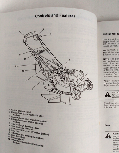 Cortadora de césped original Ariens 911 1987 y manual/s del operador del propietario Tecumseh - Imagen 4 de 8