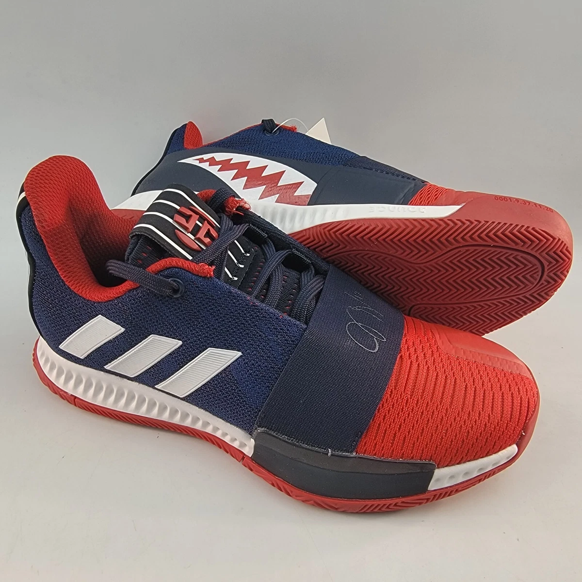 Adidas James Vol 3 J &#039;Shark&#039; Basketball Shoes Youth 5 Navy Red F97238 eBay