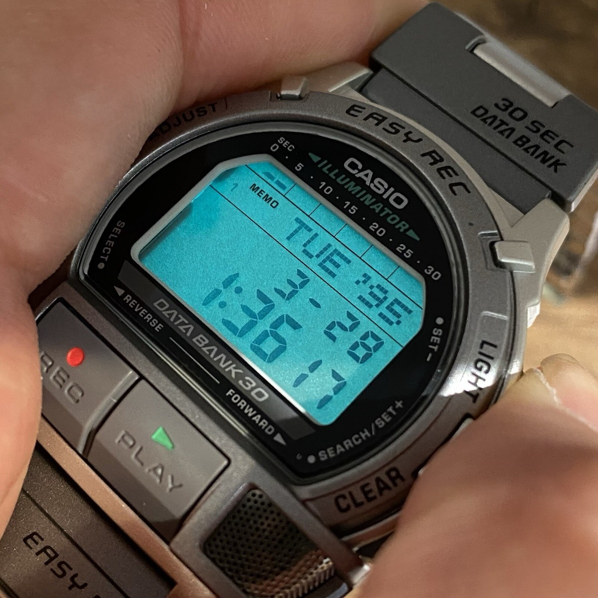 Casio Vintage DB-V300 Easy Rec Digital Watch Voice Recorder