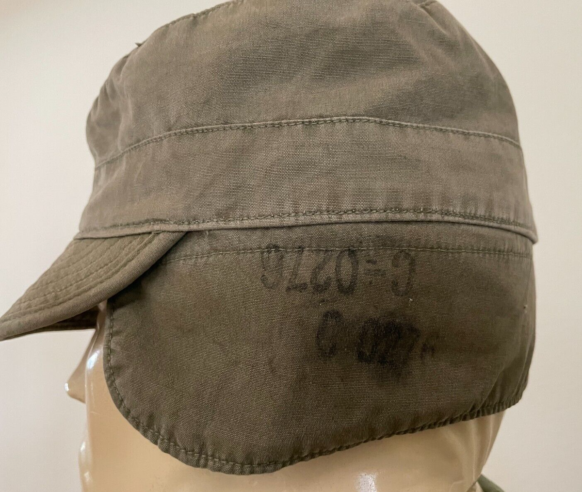 個人装備 US ARMY M-1951 COTTON FIELD CAP KOREAN WAR ERA US ARMY M1951 O.D. COTTON LINER FIELD CAP (6