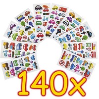 140 Kinder Sticker Fahrzeuge - Aufkleber Mitgebsel Kindergeburtstag Basteln Set