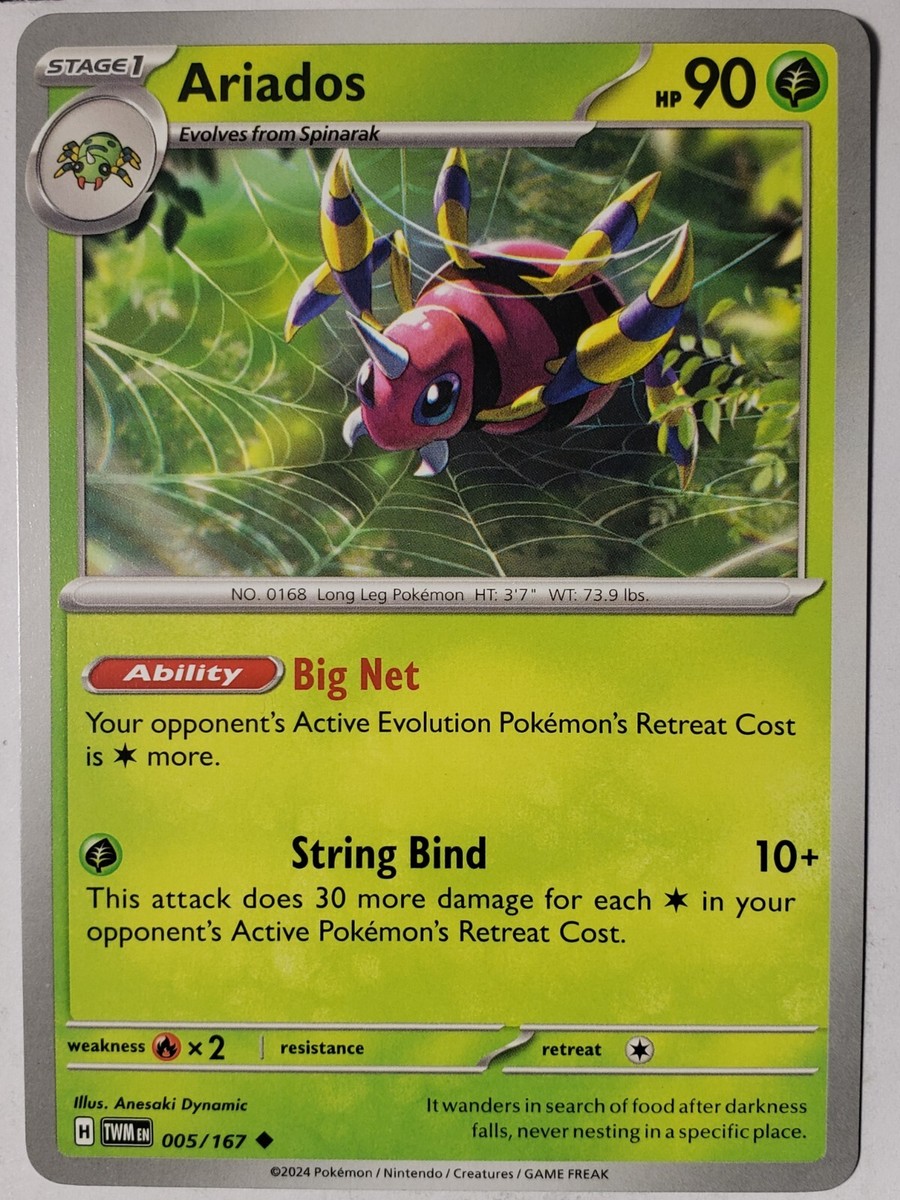 Ariados 005/167 NM / M - Twilight Masquerade Pokemon Card