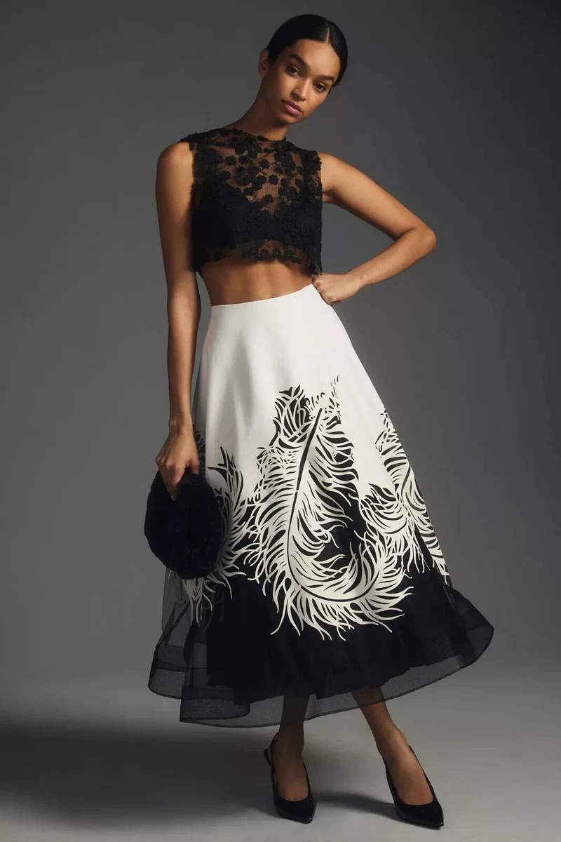 Tulle maxi top skirt crop top
