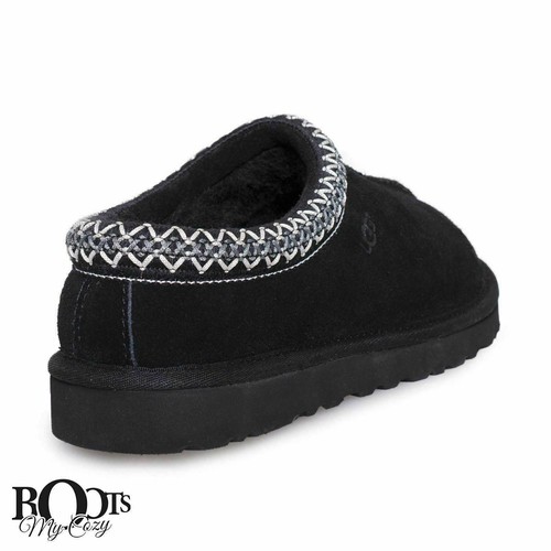 UGG TASMAN BLACK SUEDE SHEEPSKIN COMFORT WOMEN'S SLIPPERS SIZE US 10/UK 8 NEW - Picture 3 of 6