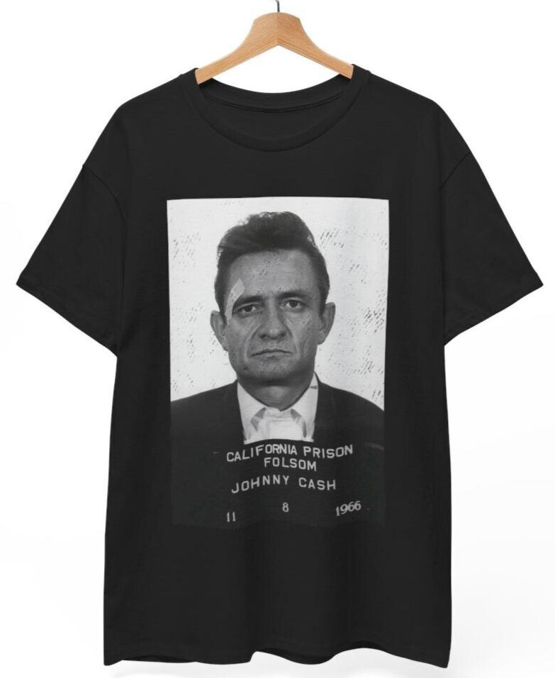 Johnny Cash Shirt | Mugshot Tee | Classic Vintage Folsom Prison Unisex T-Shirt