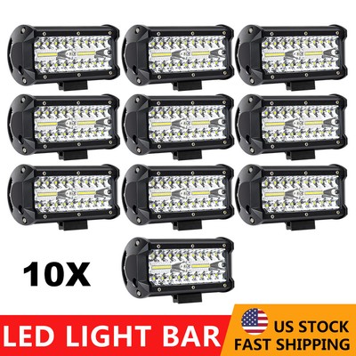 4 Quantity 265/70/17 Off Road Tires 10x 4 LED Work Light Pods - Spot Beam, 40W Each, For Off-Road, SUV, ATV, Truck Led Driving Lights