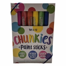 Chunkies Paints Sticks - Childrens Easy to Use, Quick Drying Paint Sticks 12