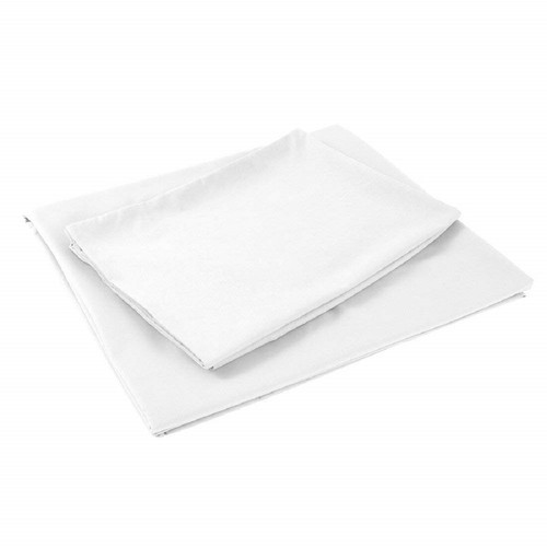 400 Thread Count 100%Natural Cotton 4Piece 15''Deep Sheet Set Full, White Solid - Picture 8 of 10