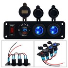1 szt. Panel kombinowany pojazdu Podwójne USB Szybkie ładowanie QC 3.0 12V Power Take Base