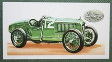 SUNBEAM  1923 Grand Prix Racing Car   Vintage 1960's Card   EE04M