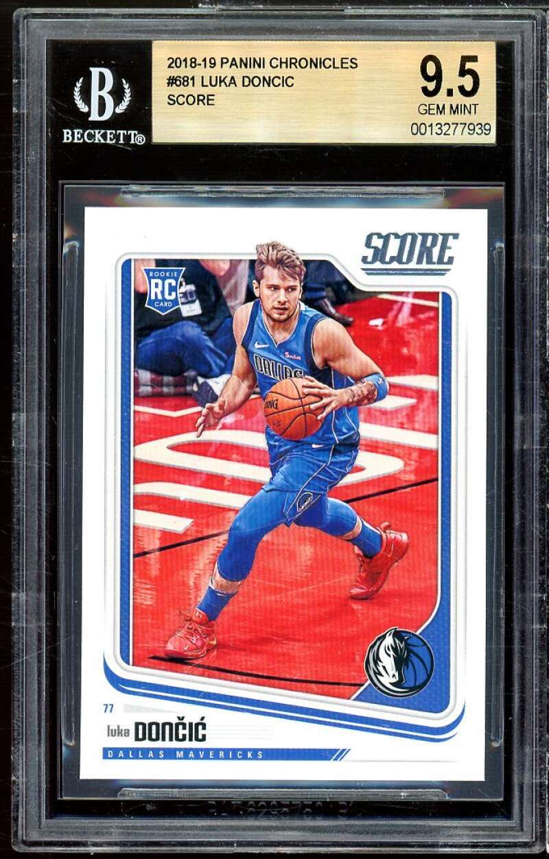 Luka Doncic Rookie Card 2018-19 Panini Chronicles Score #681 BGS 9.5