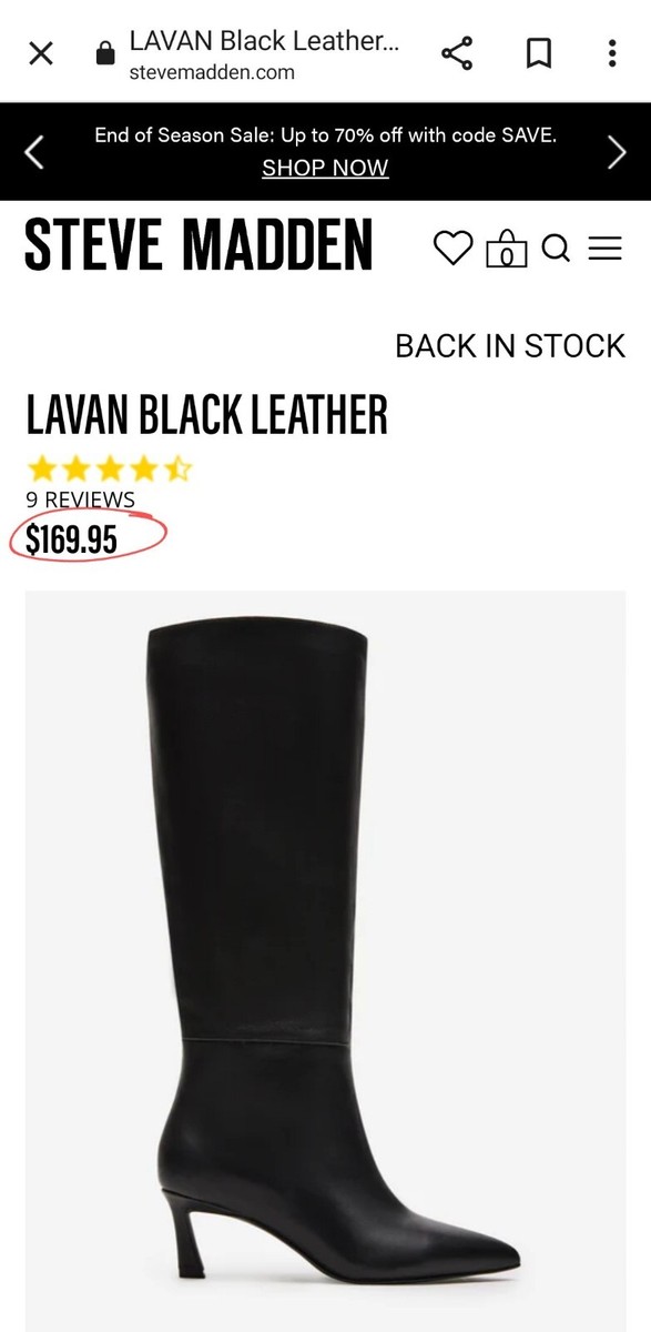 Brand New Steve Madden Women's Lavan Knee High Boot With Box Never Used