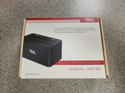 Liztek HDDT1BSA USB 3.0 Super Speed to SATA Single Bay External Hard Drive Dock
