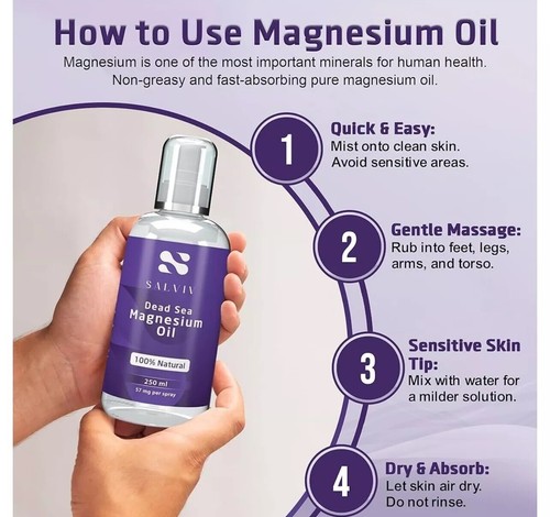 Salviv Dead Sea Magnesium Oil (250ml) - Picture 4 of 11