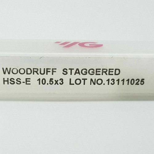 YG-1 8 Flute Woodruff Cutter Staggered Teeth Steam Homo HSS-E 10.5x3mm 13111025 - Picture 9 of 10