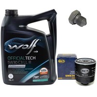 MotoröL Set 5W30 5 Liter + ÖLfilter + ÖLablassschraube FüR Audi A1 A3 VW Lupo