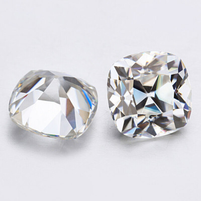 Loose Moissanite Old Mine Stone Excellent Cushion Cut DEF Color FL 6mm to 10mm