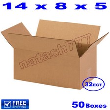 50 - 14x8x5 Cardboard Boxes 32-ECT Mailing Packing Shipping Corrugated Carton