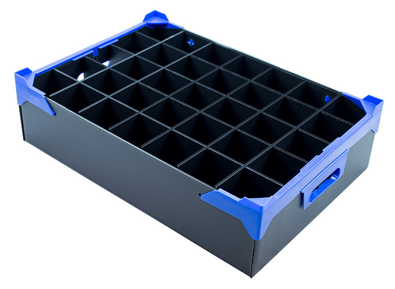 Glassware Storage for Bars - Highball Storage Box - 35 Cells - H160 x D65mm