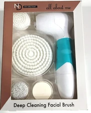 New Directions Deep Cleansing Battery Operated Facial Brush W/ 4 Attachments.