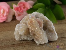 AURA QUARTZ Angel White, Rainbow Spirit Crystal Cluster Metaphysical Decor R0439