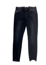 Pistola Jeans Dark Wash Raw Hem Women  s Size 27