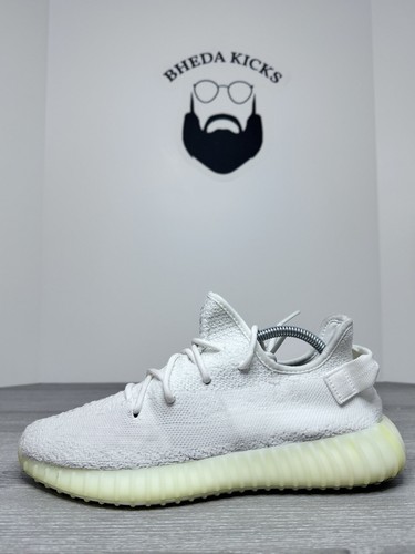 Size 9.5 - Adidas Yeezy Boost 350 V2 Low Cream White Triple White CP9366 - Picture 3 of 14