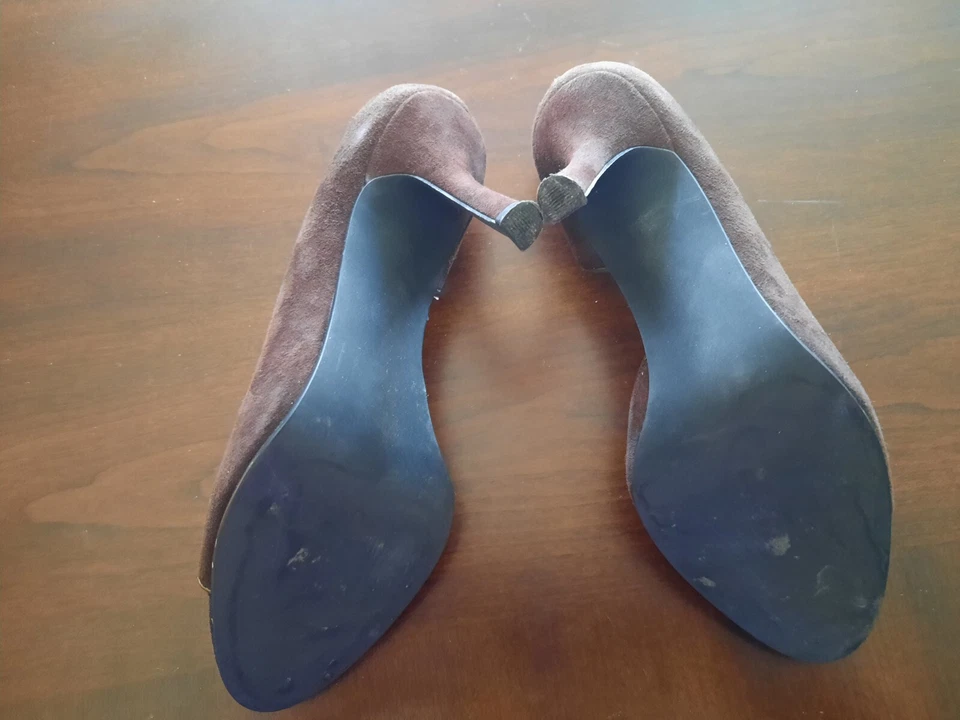 Rampage shoes open toe sandals stiletto high heel brown suede size 7M - Image 4 of 4