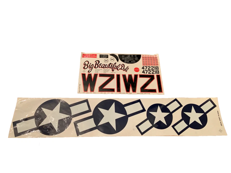 STICKERS ONLY!!!!!! Top Flite P-51D Mustang RC Model Airplane Kit Vintage READ! - Image 3 of 4