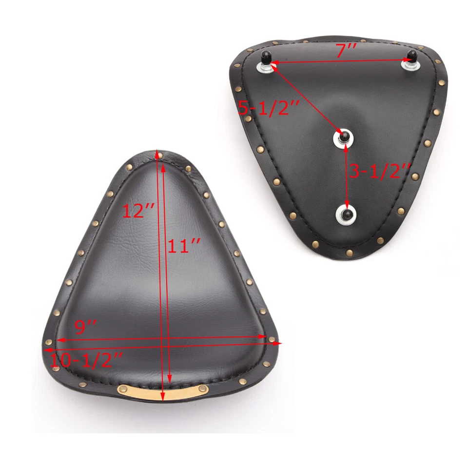 Muelle de asiento individual bobber chopper negro para motocicleta con base de soporte para Harley XL883 Foto 4 de 4