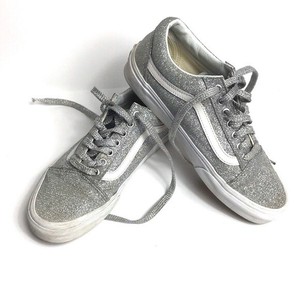 silver glitter vans