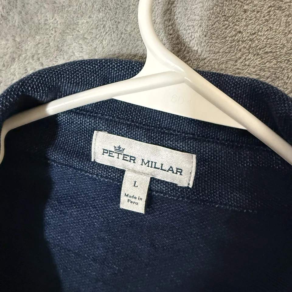 Chaqueta Peter Millar Para Hombres L Azul Shaket Mar Índigo Teñido Camisa Abotonada Foto 2 de 4