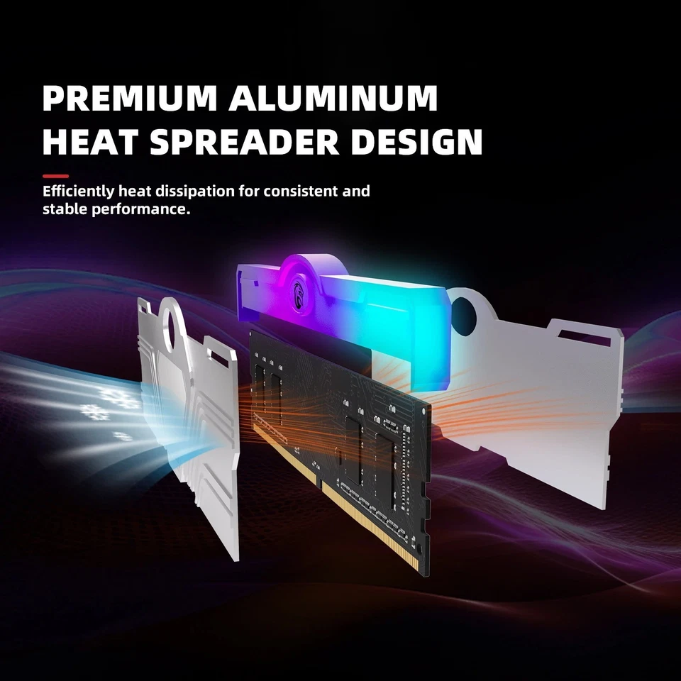 ✅ KingSpec DDR4 RAM RGB 8GB 16GB 3200MHz 3600MHz XMP Memoria para PC Escritorio - Image 3 of 4